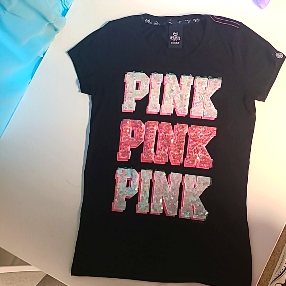 Victoria's Secret Pink bling logo shirt